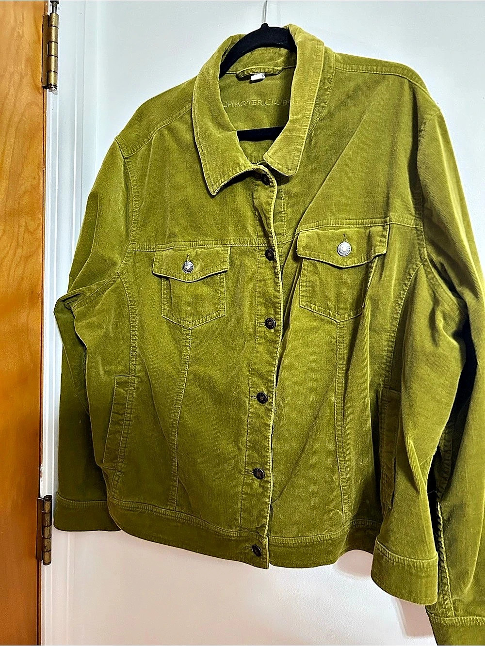 Charter Club Corduroy Jacket in Green Size 3X